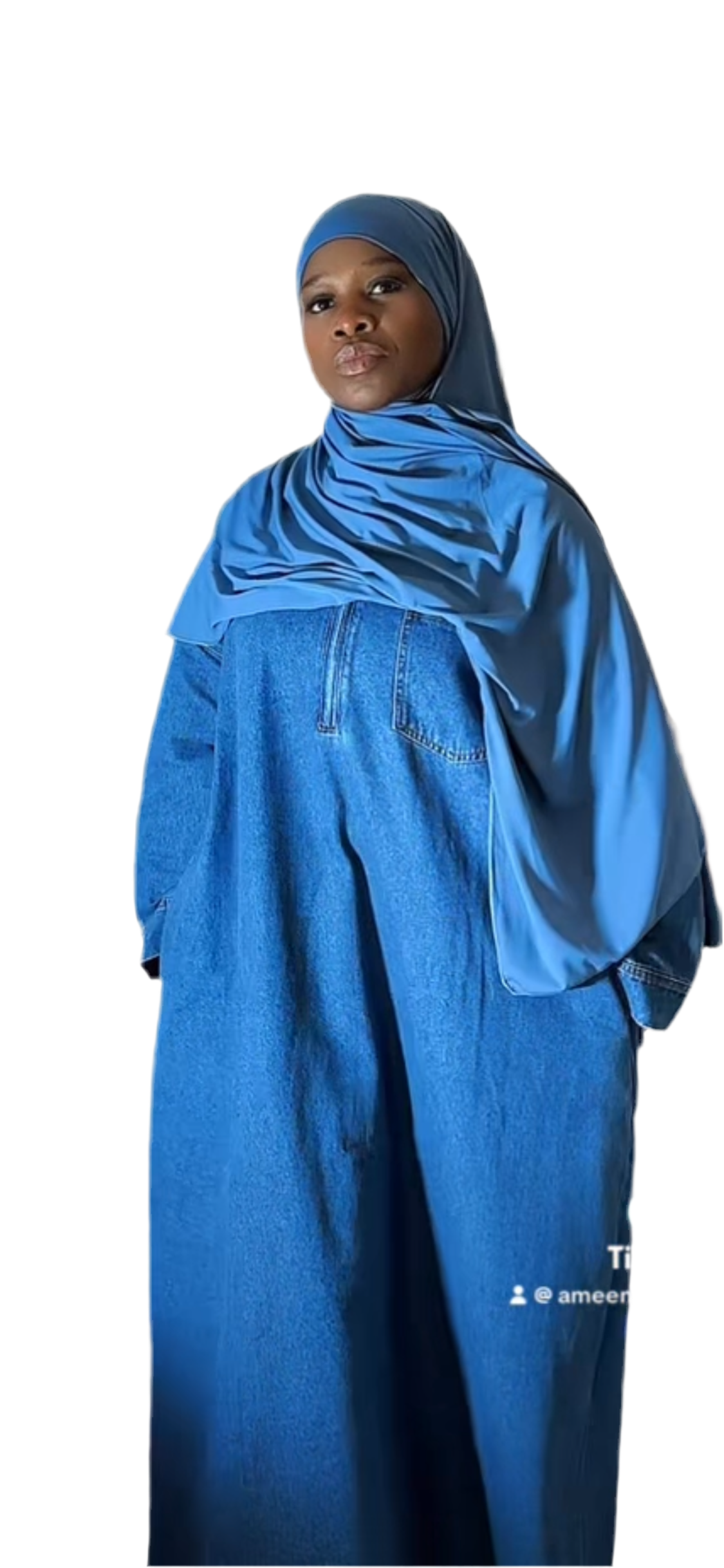 ABAYA EN JEAN 100% COTON