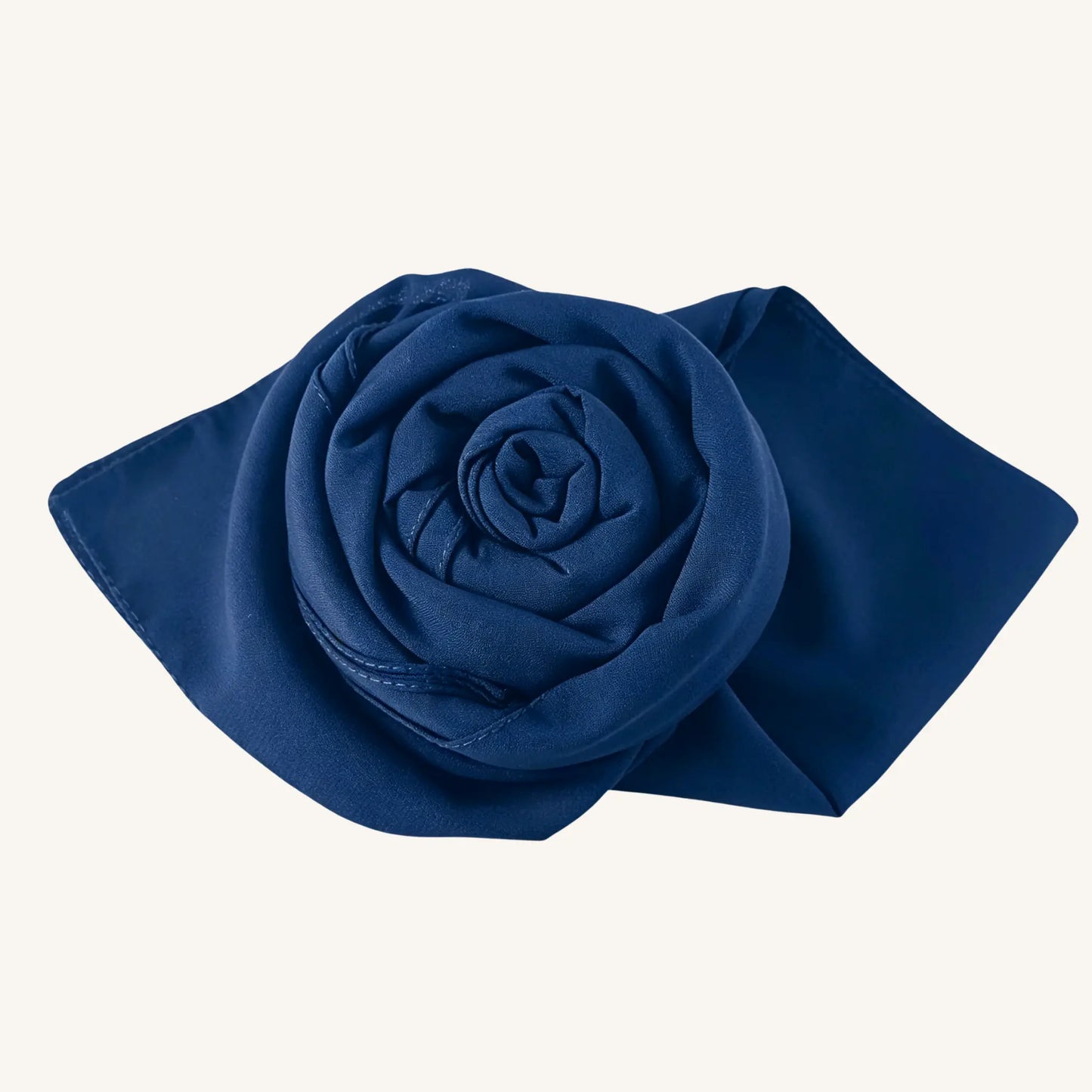 Hijab soie de Médine bleu marine classique polyvalent premium — AMEENA boutique islamique