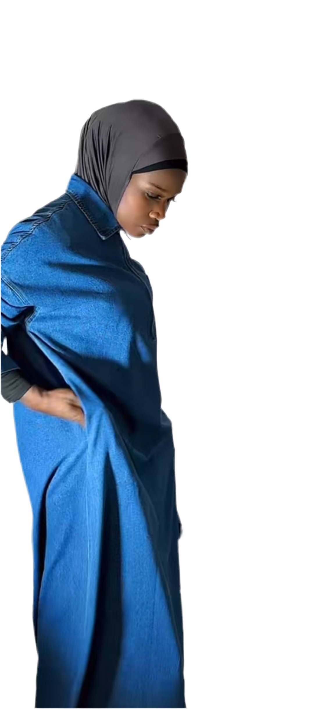 ABAYA EN JEAN 100% COTON