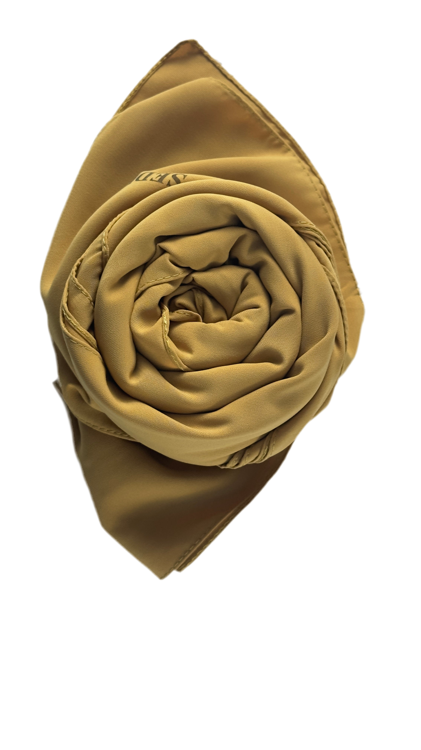 Hijab soie de médine ocre doré