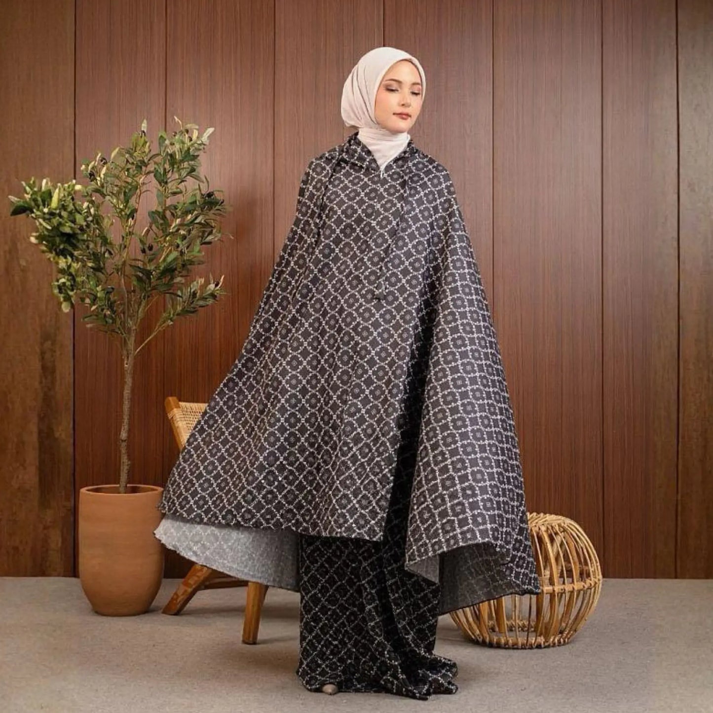 Mukena ensemble prière indonésien Batik traditionnel léger respirant — AMEENA boutique islamique