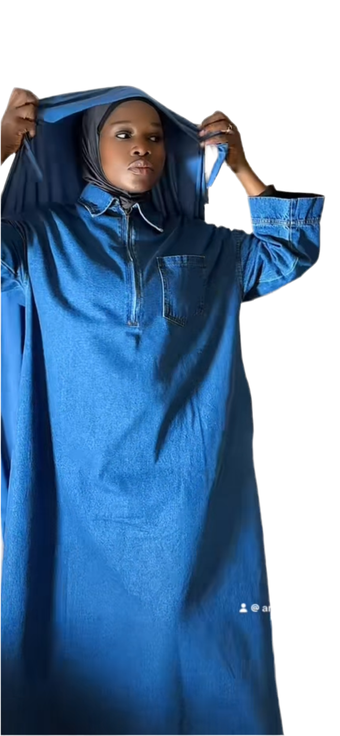 ABAYA EN JEAN 100% COTON