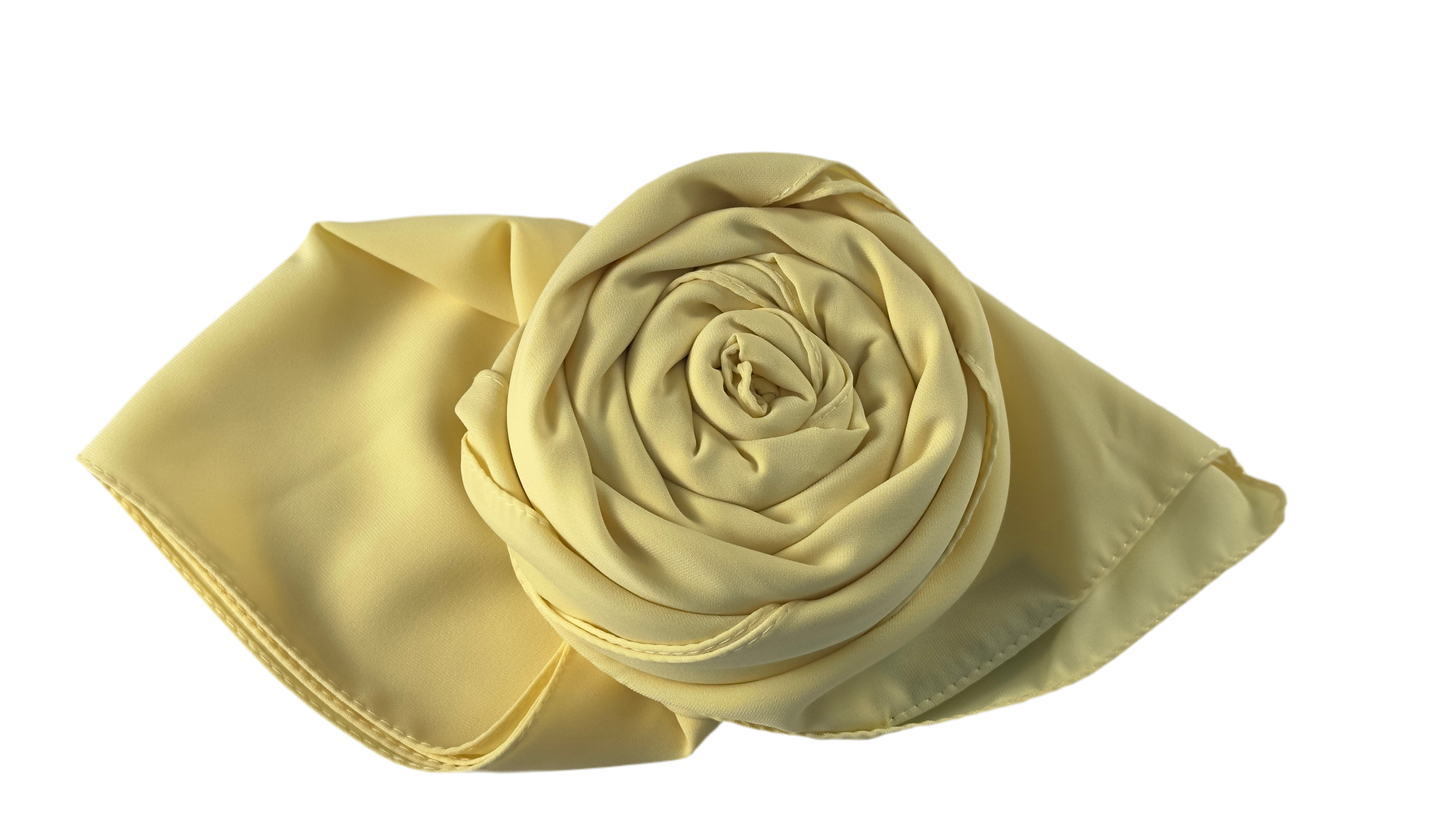 Hijab soie de medine jaune