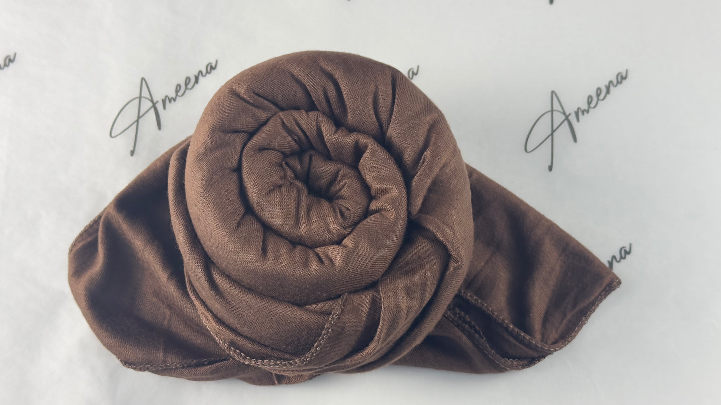 Hijab Jersey Premium Marron
