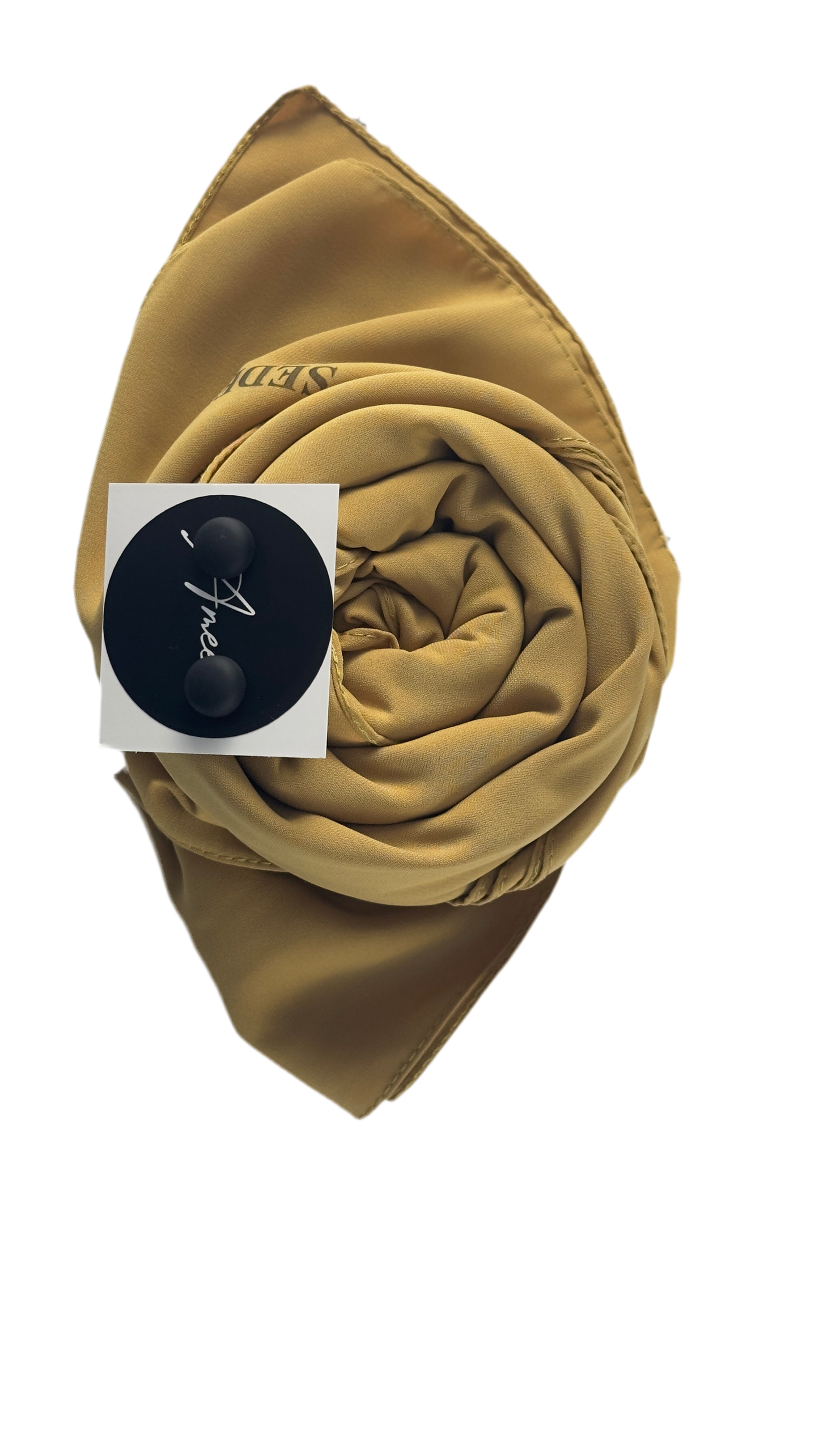 Hijab soie de médine ocre doré