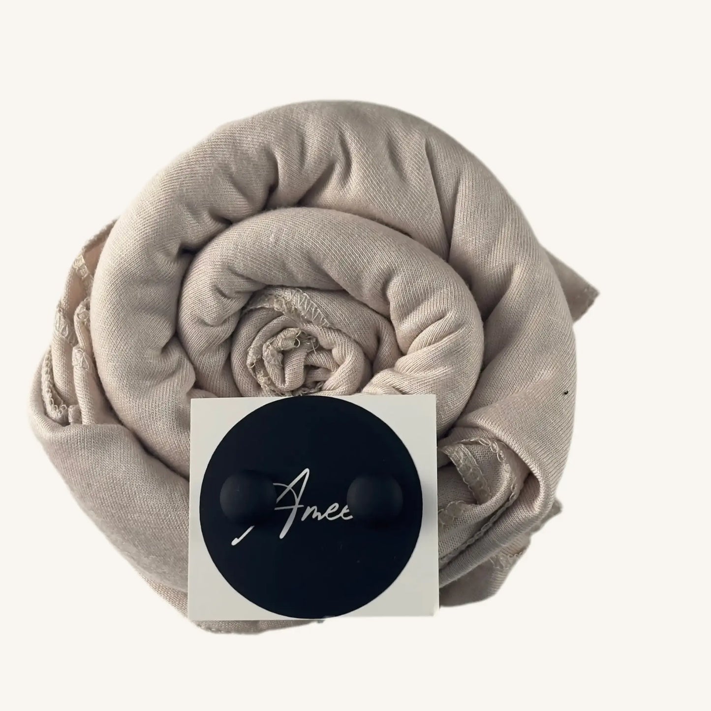 Hijab jersey coton nude teinte signature polyvalent — AMEENA boutique islamique