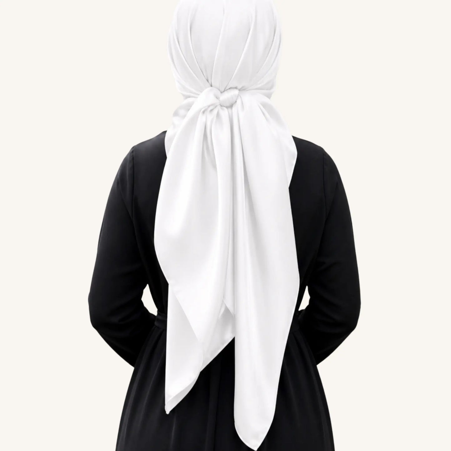 Foulard carré satiné 110x110 cm – Hijab élégant femme AMEENA