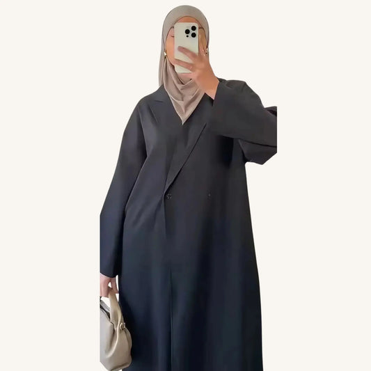 Abaya Blazer Tailor — Coupe oversize structurée | AMEENA