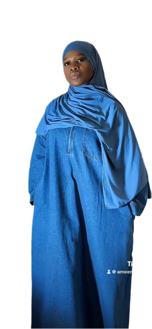 ABAYA EN JEAN 100% COTON