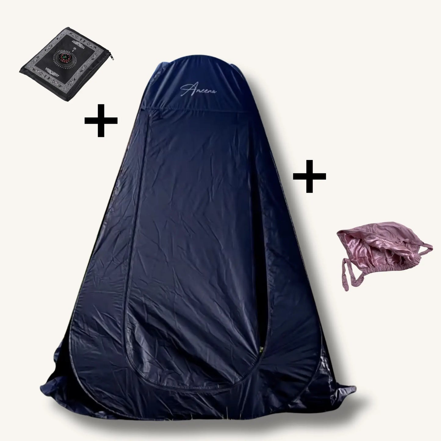 Pack Sérénité AMEENA — Tente nomade + Sous-hijab + Tapis de poche AMEENA