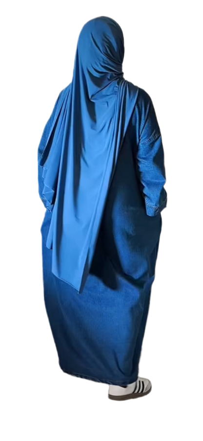 ABAYA EN JEAN 100% COTON