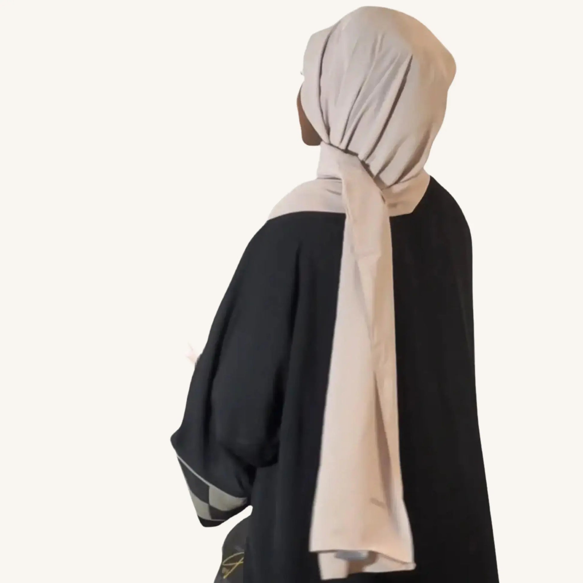 Hijab soie de Médine gris élégant sophistiqué fluide — AMEENA boutique islamique