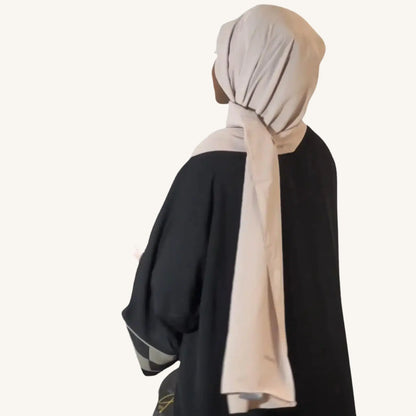 Hijab soie de Médine gris élégant sophistiqué fluide — AMEENA boutique islamique