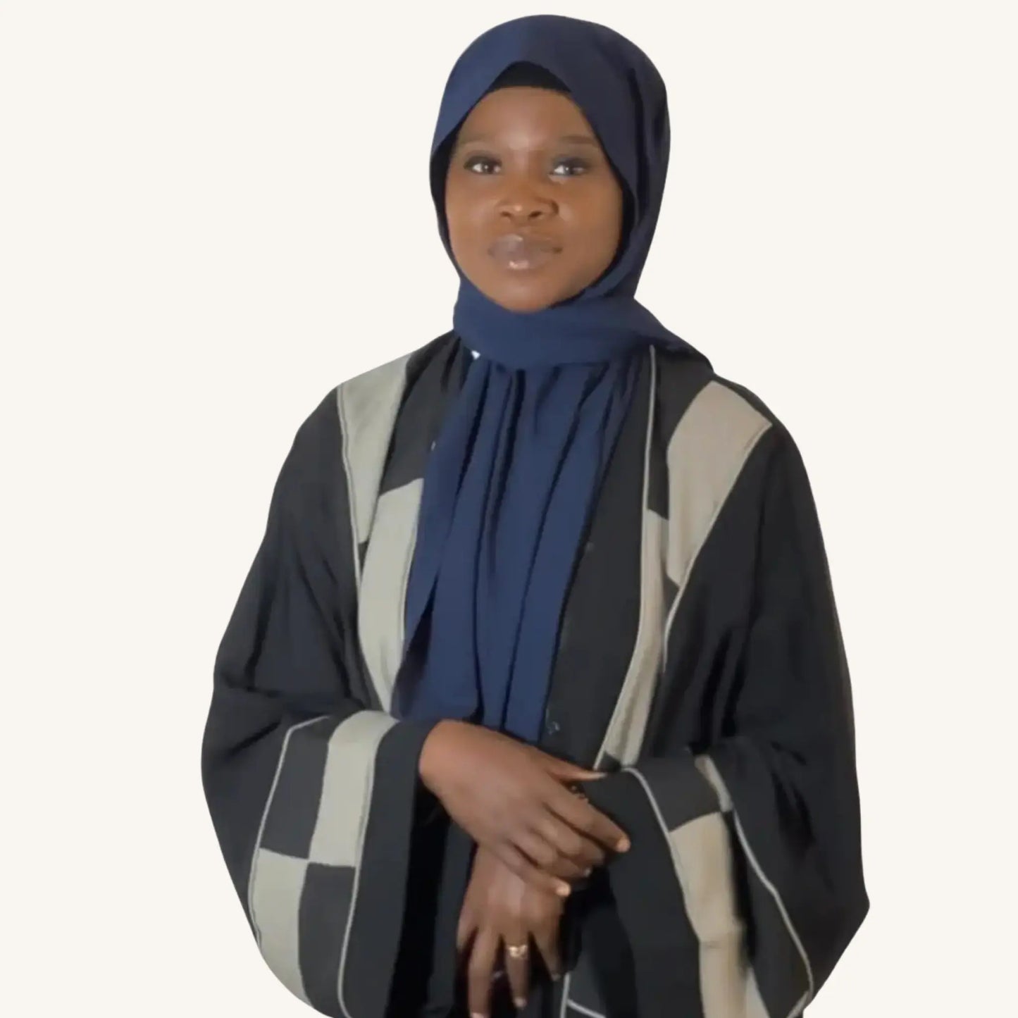 Hijab soie de Médine bleu marine classique polyvalent premium — AMEENA boutique islamique