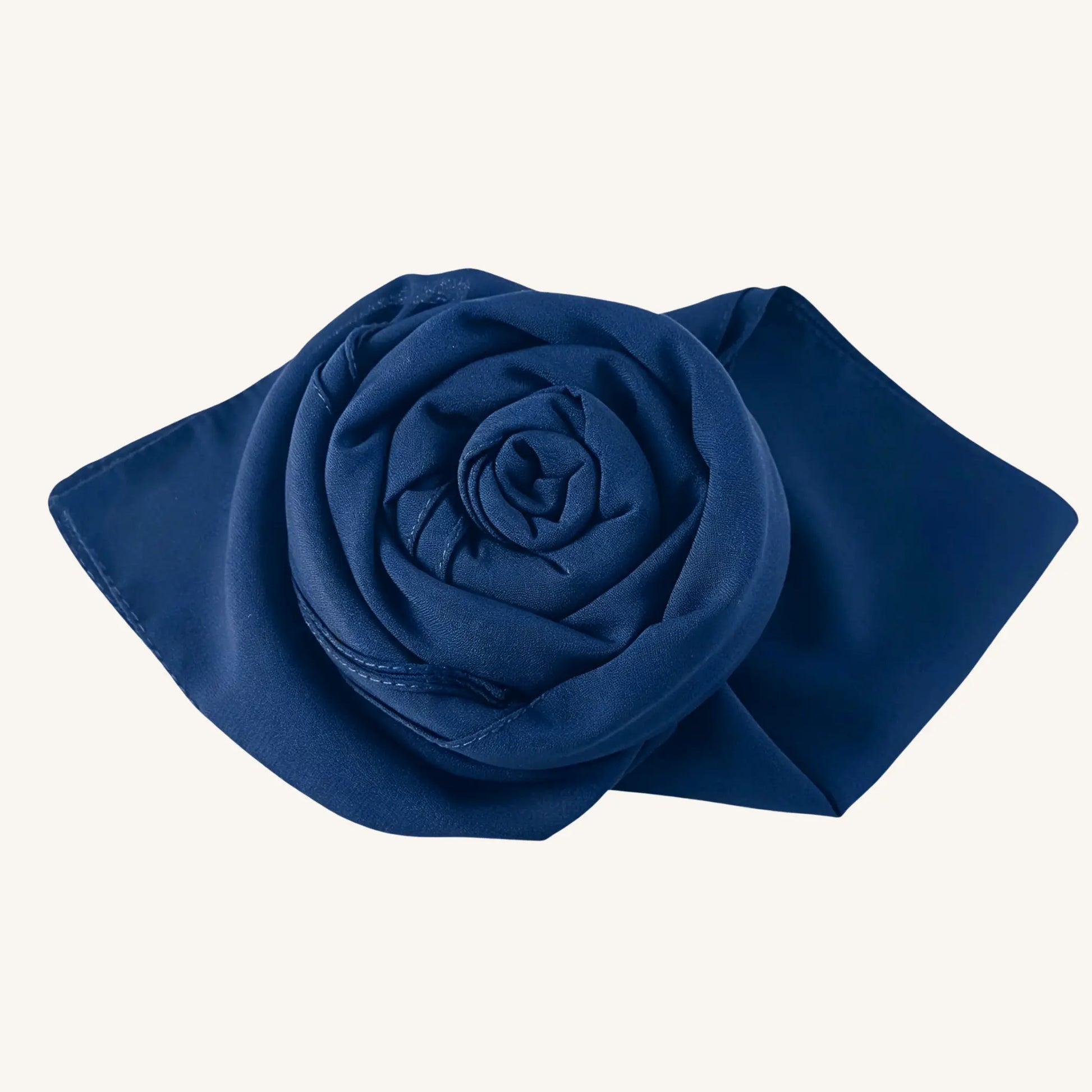 Hijab soie de Médine bleu marine classique polyvalent premium — AMEENA boutique islamique