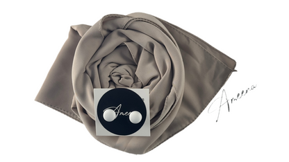 Hijab soie de médine gris