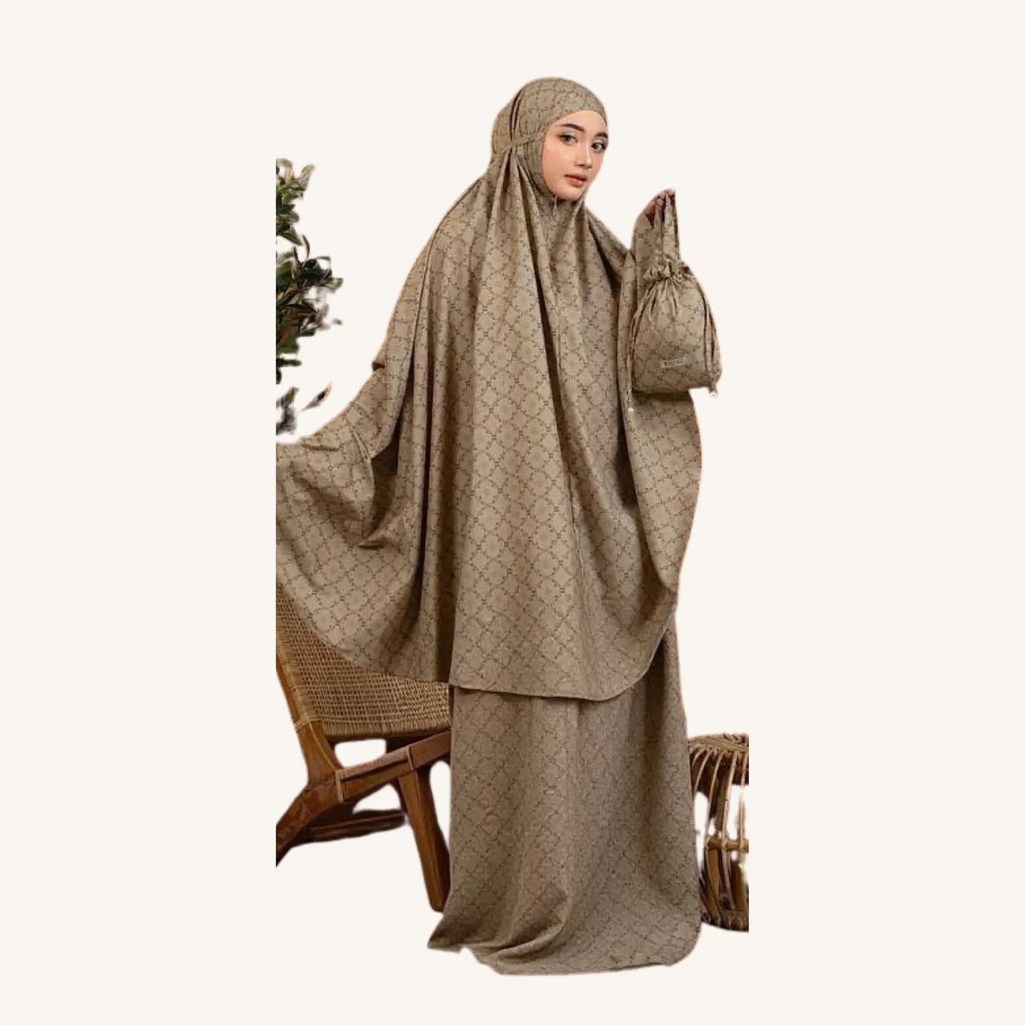 Ensemble de prière indonésien Batik — Mukena traditionnelle | AMEENA