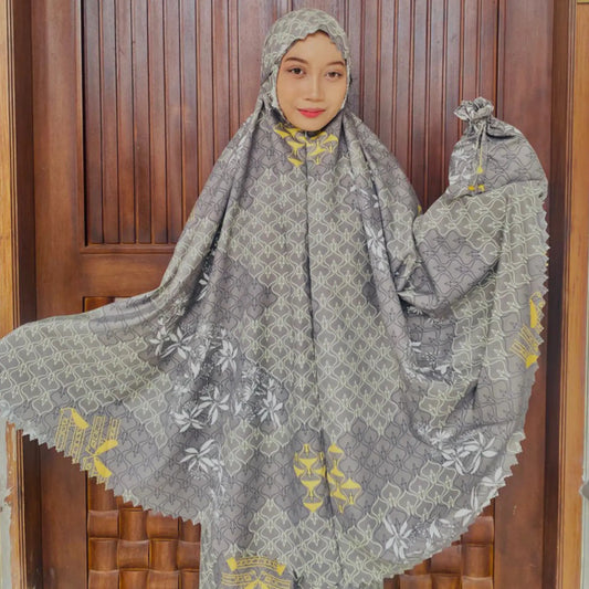 Mukena Mekar ensemble prière indonésien floral léger — AMEENA boutique islamique