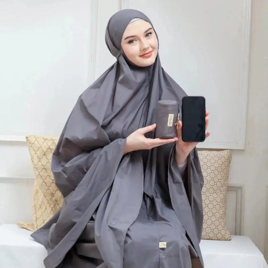 Ensemble prière voyage compact froissé résistant pochette — AMEENA boutique islamique