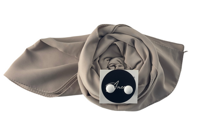 Hijab soie de médine gris