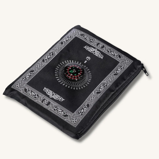 Tapis prière de poche pliable compact pochette voyage — AMEENA boutique islamique française
