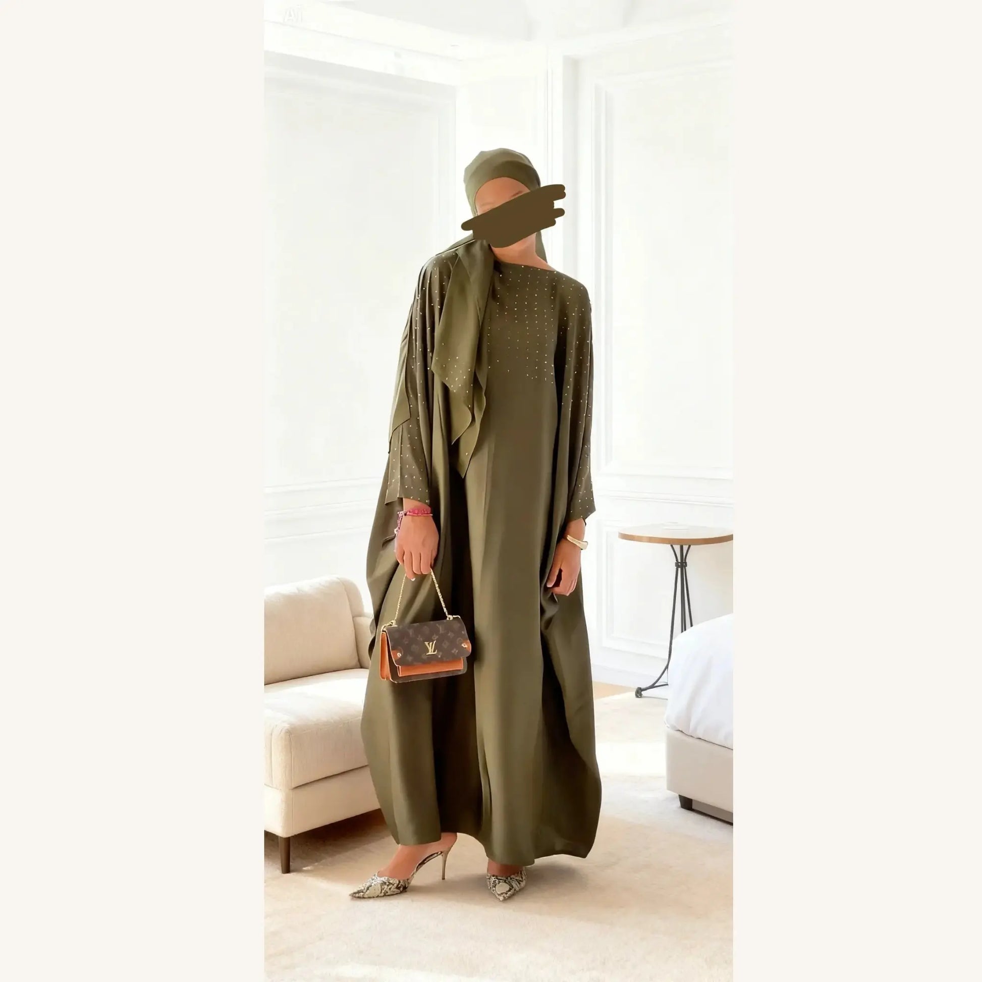 Abaya Majesté coupe royale raffinée tissu haute qualité — AMEENA boutique islamique