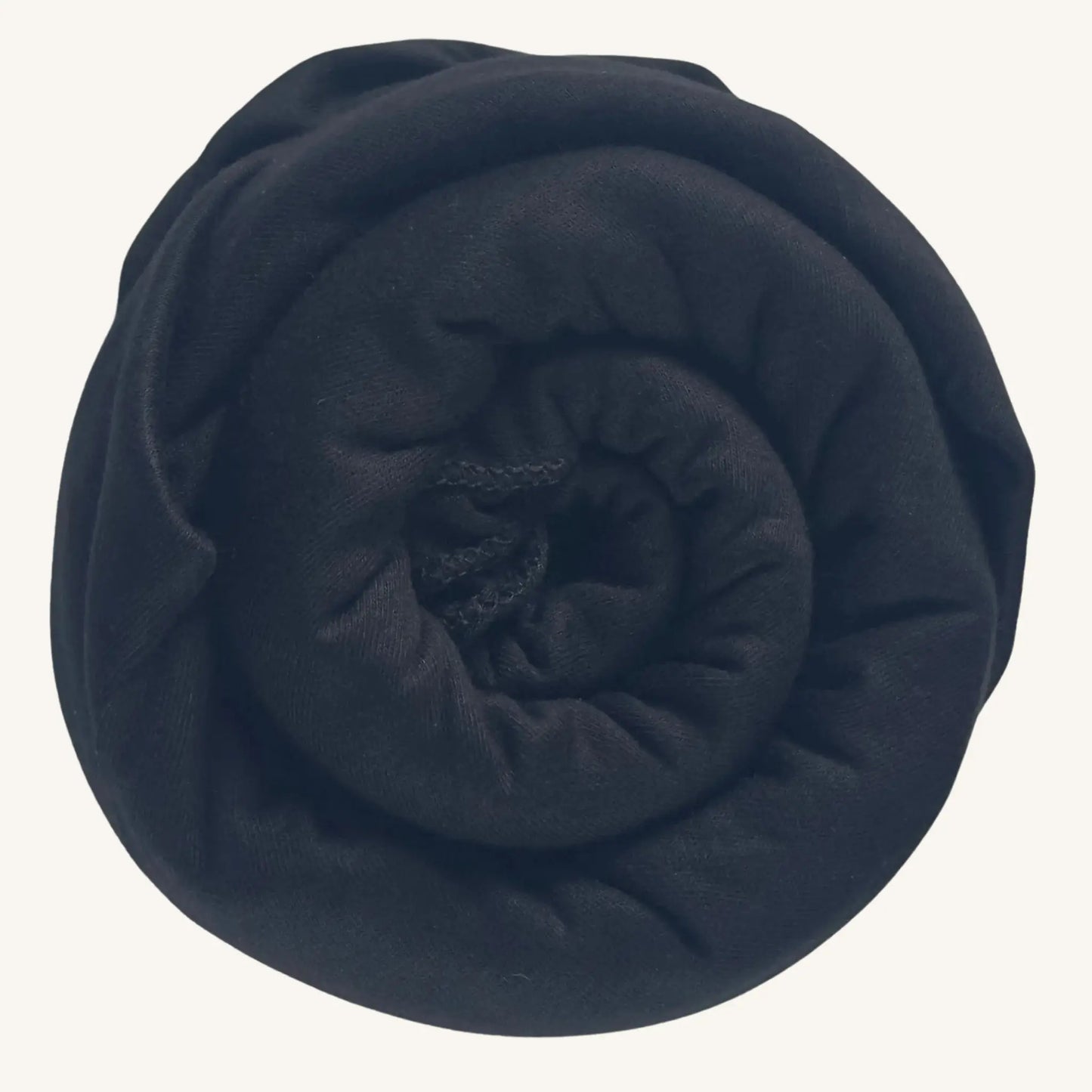 Hijab jersey coton noir extensible confort sans épingles — AMEENA boutique islamique