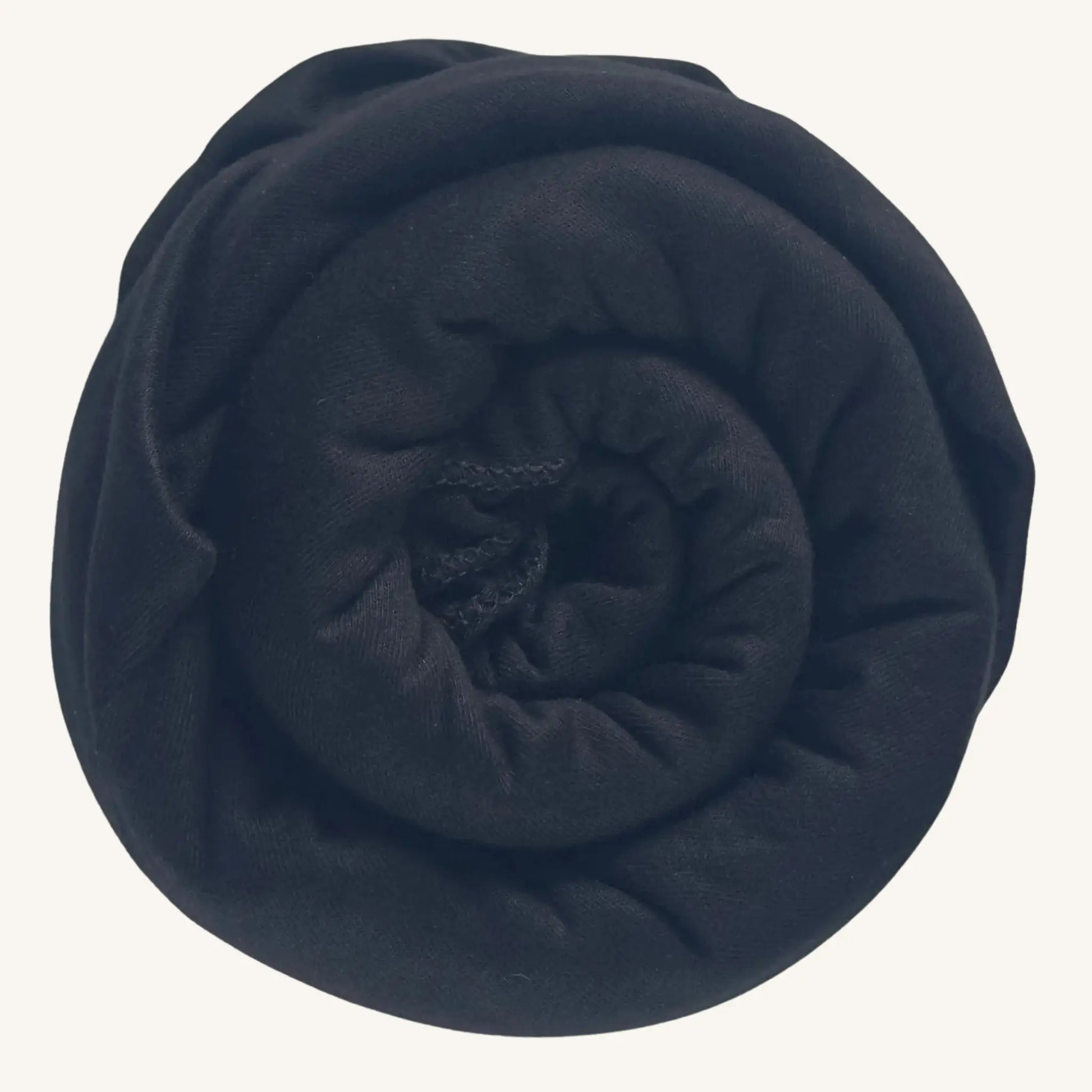 Hijab jersey coton noir extensible confort sans épingles — AMEENA boutique islamique
