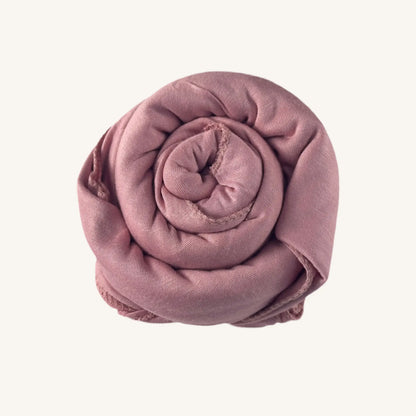Hijab jersey coton vieux rose extensible doux féminin — AMEENA boutique islamique