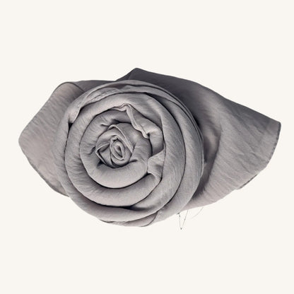Hijab jazz premium gris foulard aérien respirant léger — AMEENA boutique islamique