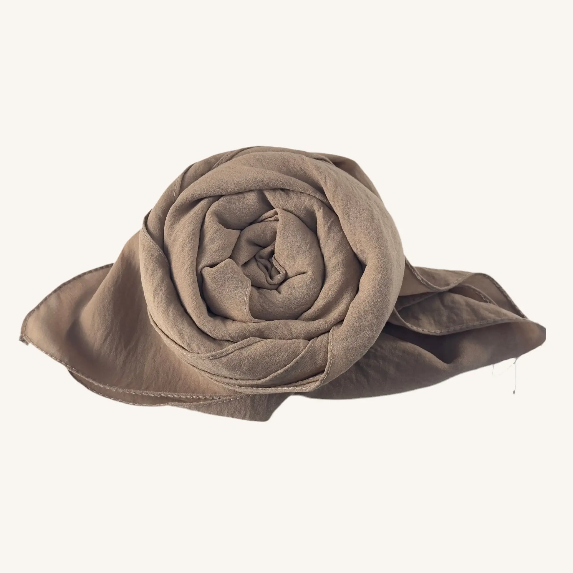 Hijab jazz premium beige foulard aérien respirant neutre polyvalent — AMEENA