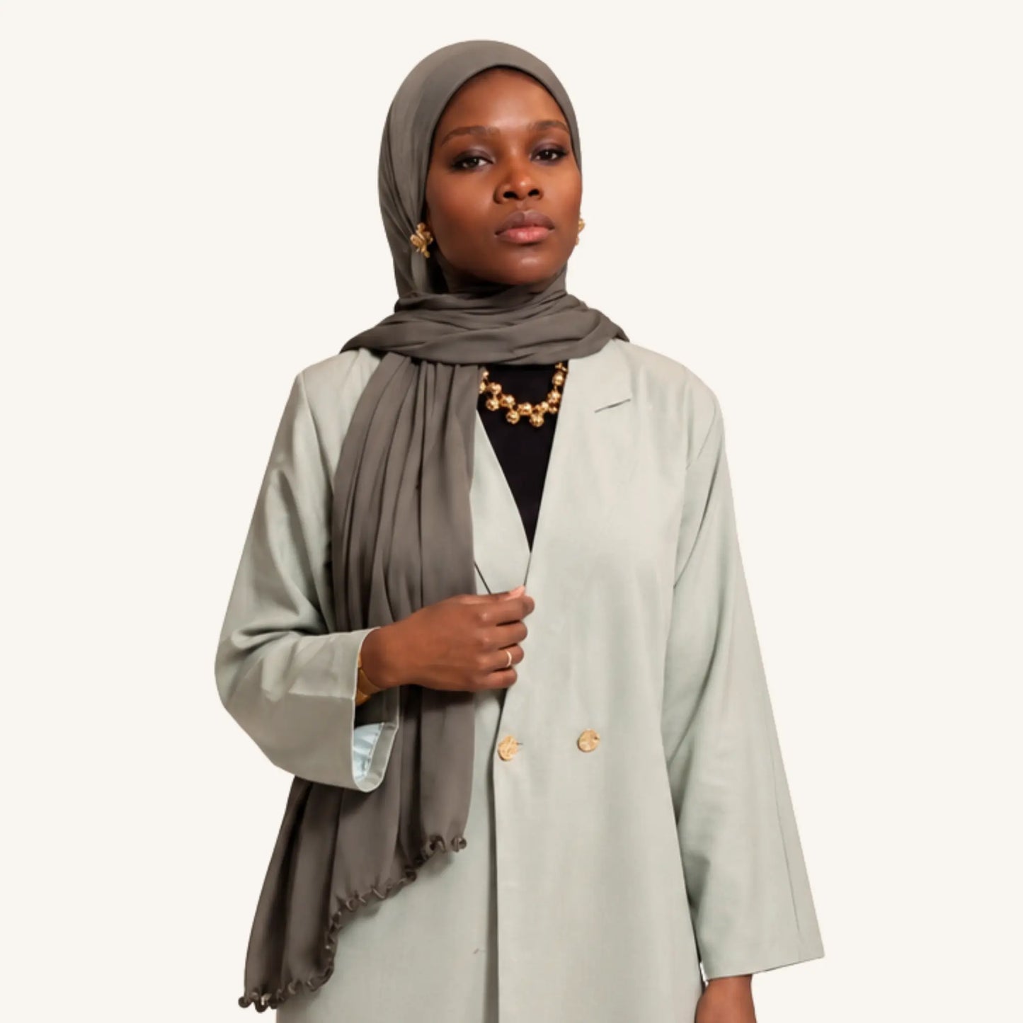 Hijab jersey premium frisé — Texture unique & maintien | AMEENA