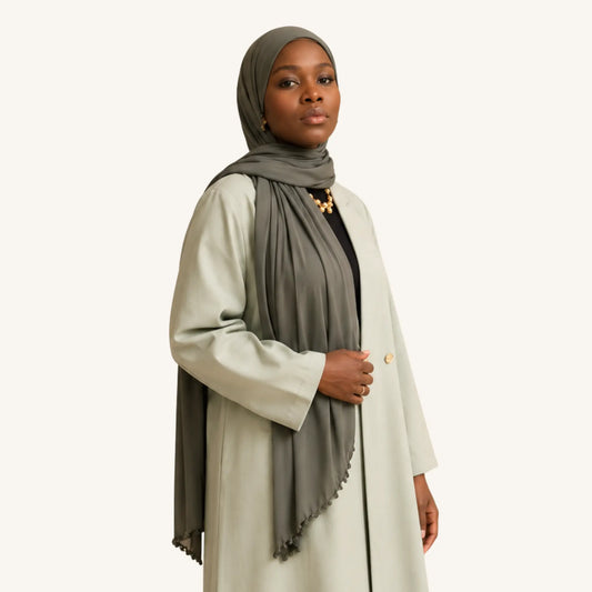 Hijab jersey premium frisé — Texture unique & maintien | AMEENA