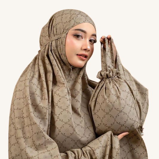 Ensemble de prière indonésien Batik — Mukena traditionnelle | AMEENA