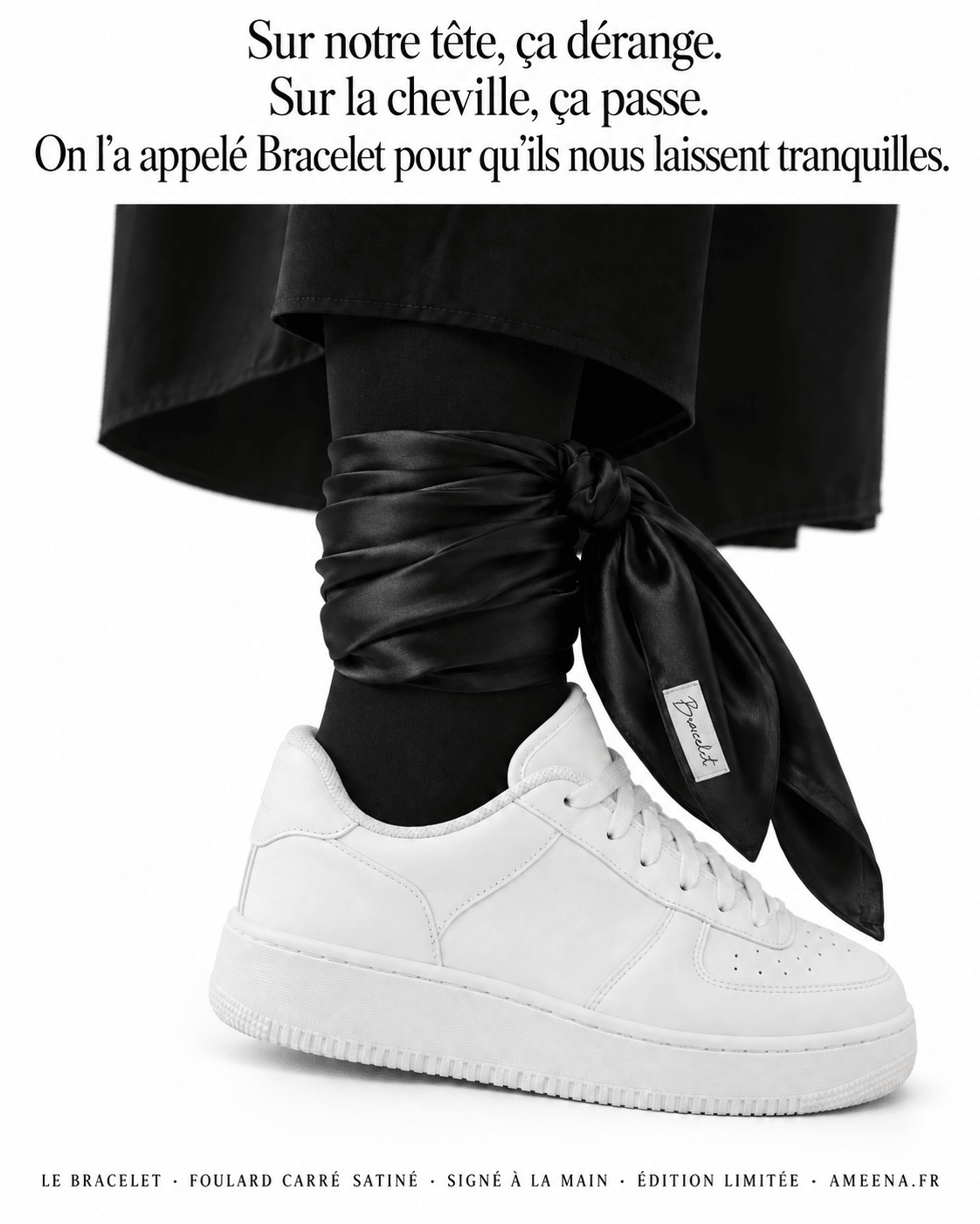 Foulard Le Bracelet – Sur la tête ça dérange, sur la cheville ça passe | AMEENA