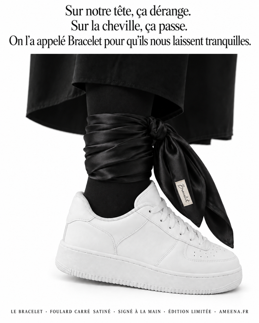 Foulard Le Bracelet – Sur la tête ça dérange, sur la cheville ça passe | AMEENA
