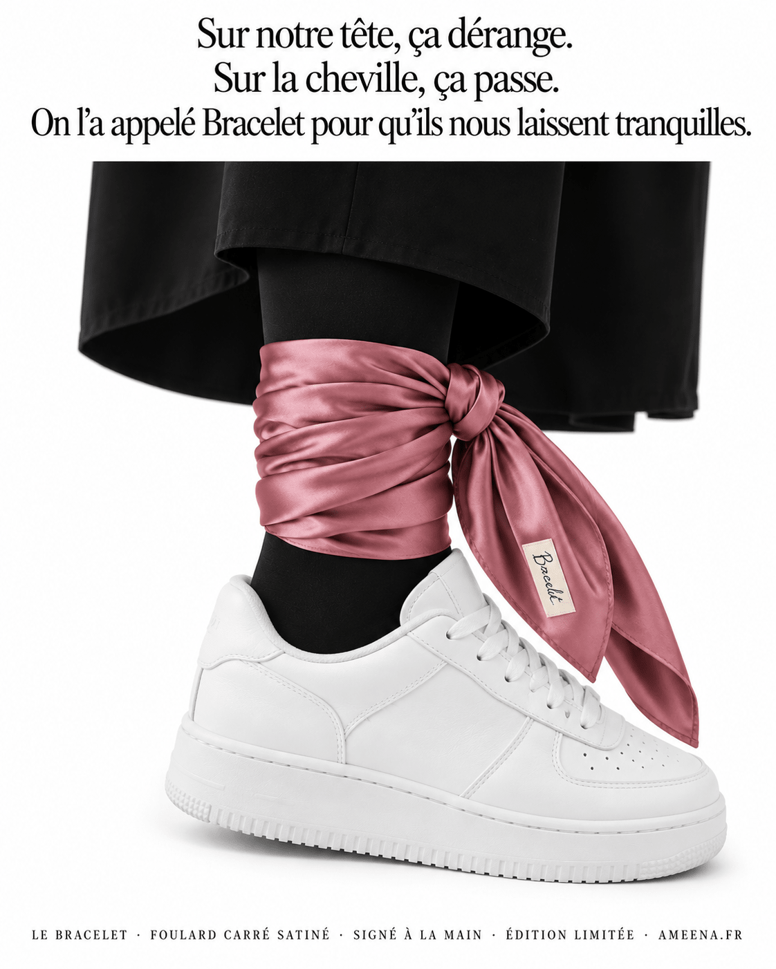 Foulard Le Bracelet – Sur la tête ça dérange, sur la cheville ça passe | AMEENA