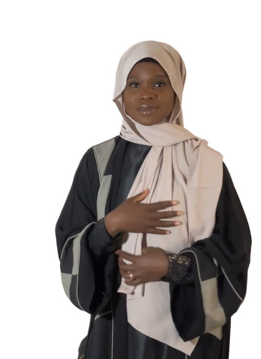 Hijab soie de médine gris