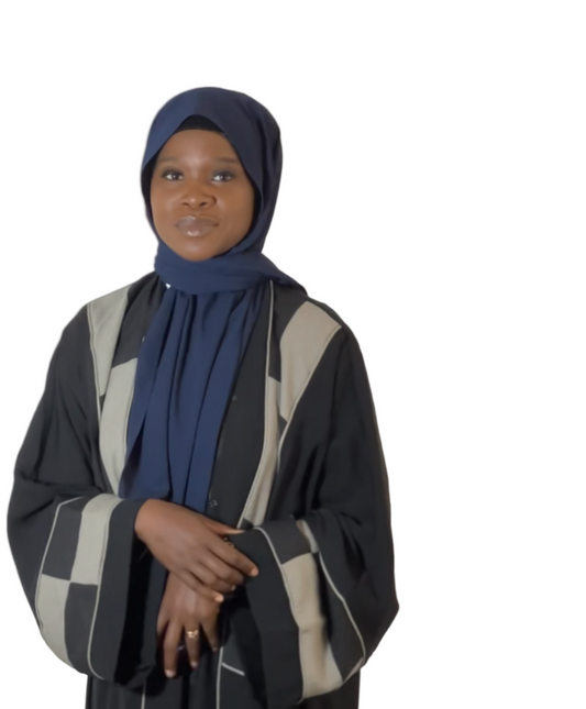 Hijab soie de médine bleu marine