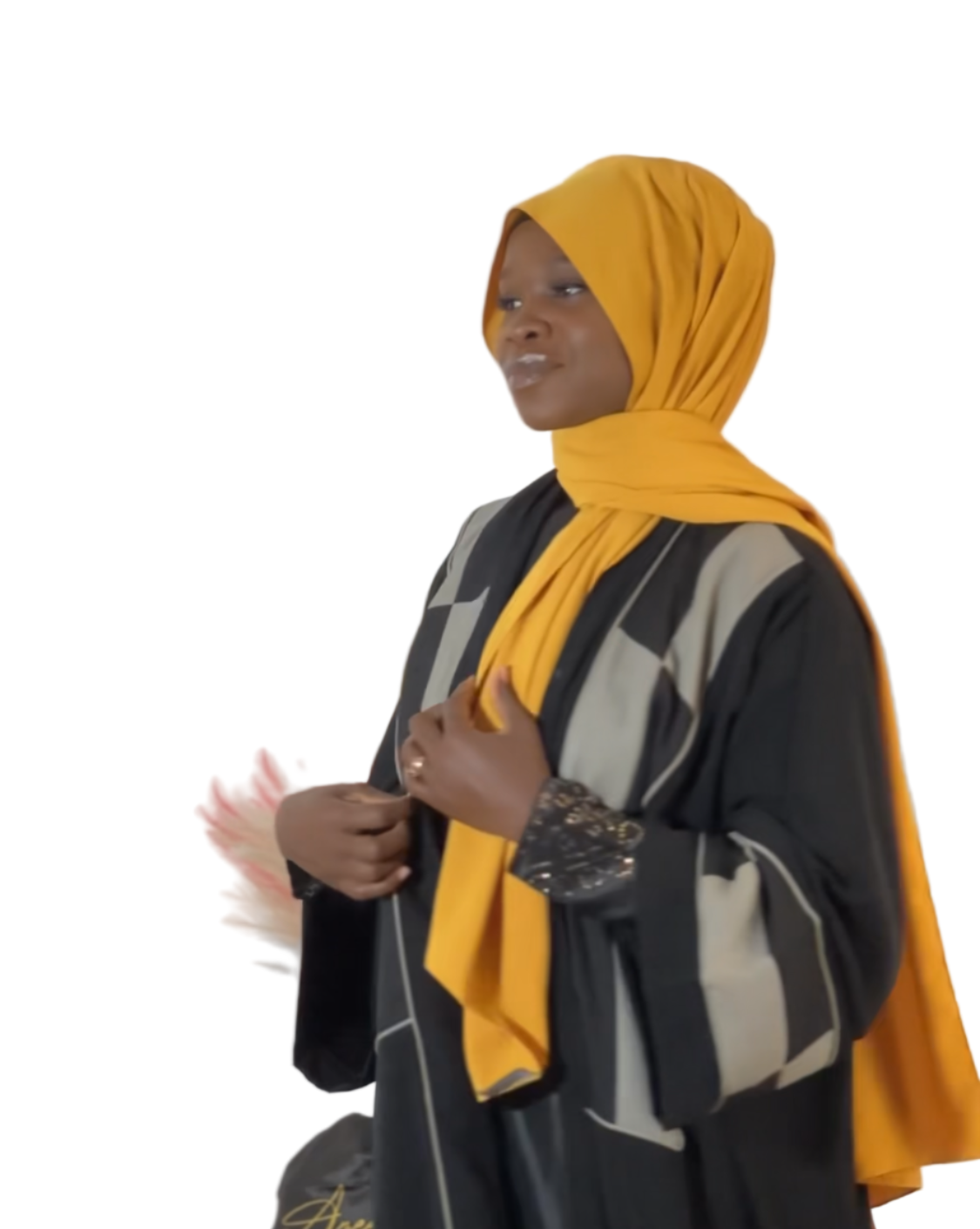 Hijab soie de médine moutarde