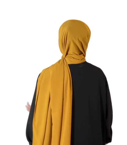 Hijab soie de médine moutarde