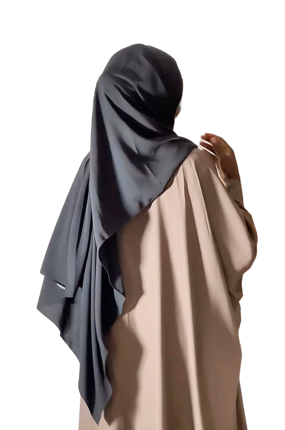 Hijab soie de medine noir