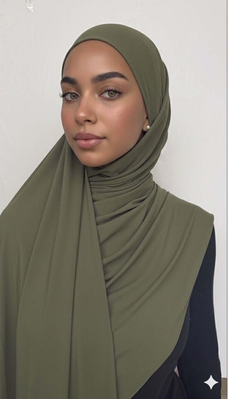 HIJAB JERSEY PREMIUM LUX À ATTACHER (khimar)