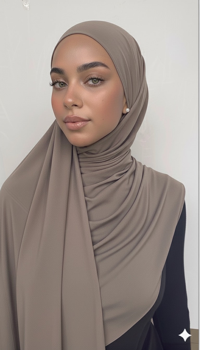 HIJAB JERSEY PREMIUM LUX À ATTACHER (khimar)