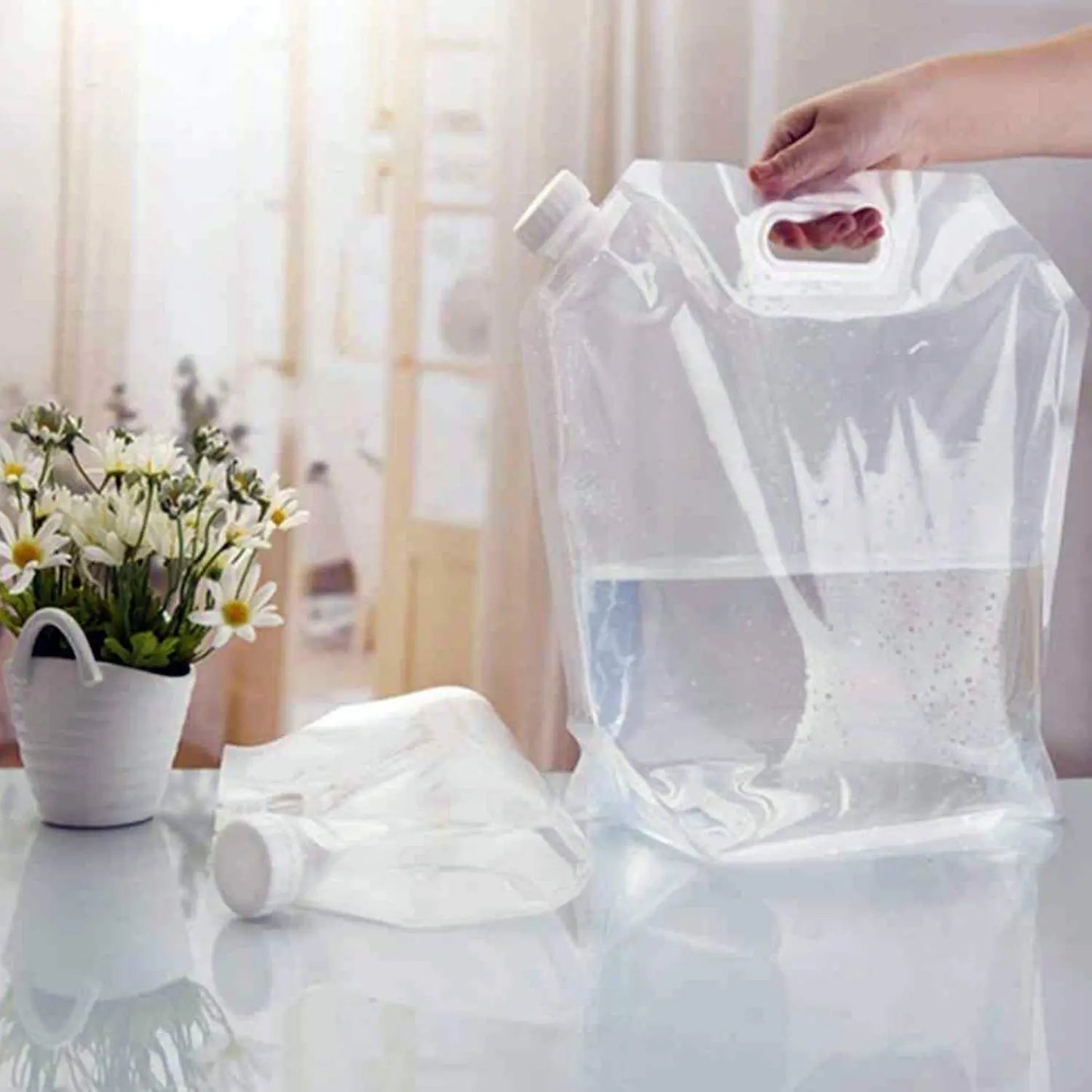Poche eau ablutions 5L pliable robinet voyage Omra — AMEENA boutique islamique française